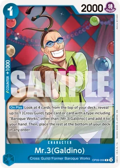 Mr.3(Galdino) OP09-056 R2 One Piece Card the Best vol.2