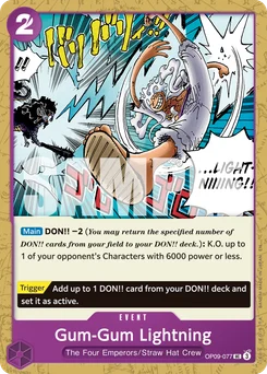 Gum-Gum Lightning OP09-077 R2 One Piece Card the Best vol.2