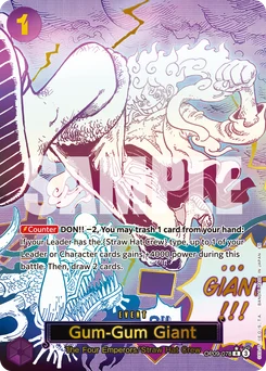 Gum-Gum Giant OP09-078 P2 One Piece Card the Best vol.2