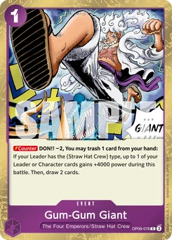 Gum-Gum Giant OP09-078 R1 One Piece Card the Best vol.2