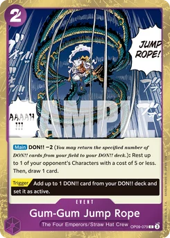 Gum-Gum Jump Rope OP09-079 P1 One Piece Card the Best vol.2