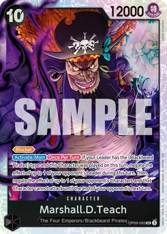 Marshall.D.Teach OP09-093 R1 One Piece Card the Best vol.2