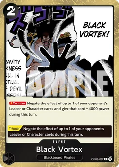 Black Vortex OP09-097 P1 One Piece Card the Best vol.2