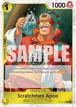 Scratchmen Apoo OP10-108 P1 One Piece Card the Best vol.2
