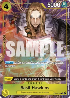 Basil Hawkins OP10-109 P1 One Piece Card the Best vol.2