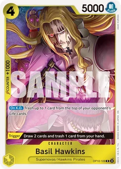 Basil Hawkins OP10-109 R1 One Piece Card the Best vol.2