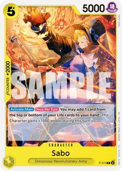 Sabo P-073 R1 One Piece Card the Best vol.2