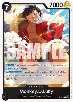 Monkey.D.Luffy P-075 One Piece Card the Best vol.2