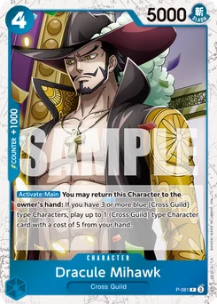 Dracule Mihawk P-081 P2 One Piece Card the Best vol.2