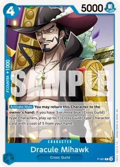 Dracule Mihawk P-081 R1 One Piece Card the Best vol.2