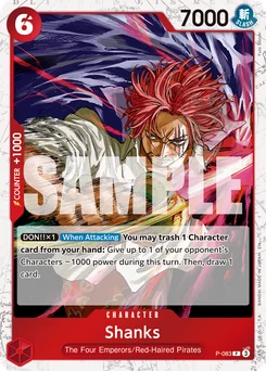 Shanks P-083 P3 One Piece Card the Best vol.2