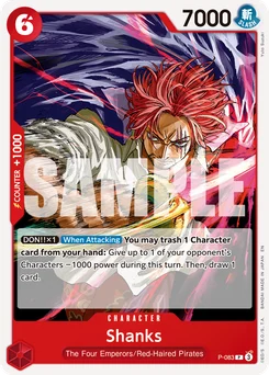 Shanks P-083 R1 One Piece Card the Best vol.2
