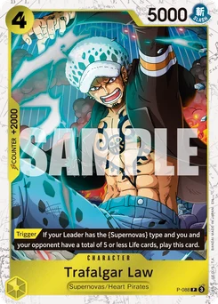 Trafalgar Law P-088 P3 One Piece Card the Best vol.2