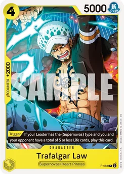 Trafalgar Law P-088 R1 One Piece Card the Best vol.2