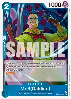 Mr.3(Galdino) PRB02-009 One Piece Card the Best vol.2
