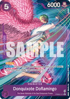 Donquixote Doflamingo PRB02-011 P1 One Piece Card the Best vol.2