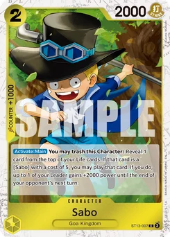 Sabo ST13-007 P2 One Piece Card the Best vol.2