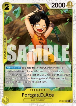 Portgas.D.Ace ST13-010 P2 One Piece Card the Best vol.2