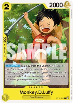 Monkey.D.Luffy ST13-014 R1 One Piece Card the Best vol.2