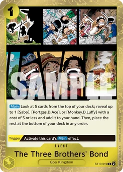 The Three Brothers' Bond ST13-019 P1 One Piece Card the Best vol.2