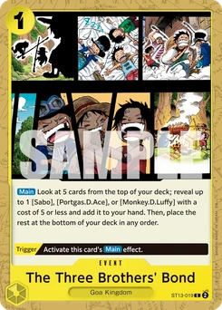 The Three Brothers' Bond ST13-019 R1 One Piece Card the Best vol.2