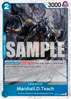 Marshall.D.Teach ST17-005 P1 One Piece Card the Best vol.2