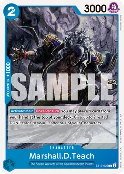 Marshall.D.Teach ST17-005 R1 One Piece Card the Best vol.2