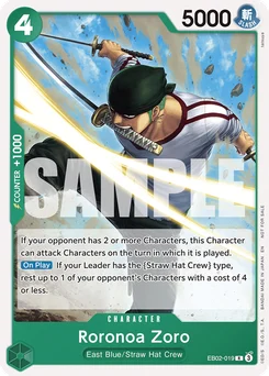 Roronoa Zoro EB02-019 P1 Promotion card