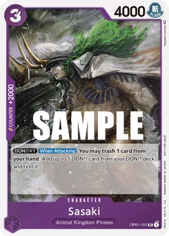 Sasaki OP01-101 P1 Promotion card