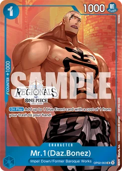 Mr.1(Daz.Bonez) OP02-063 P1 Promotion card