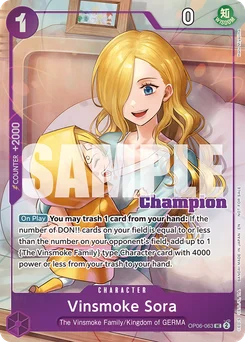 Vinsmoke Sora OP06-063 P4 Promotion card