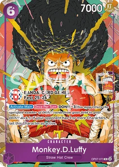Monkey.D.Luffy OP07-073 P1 Promotion card
