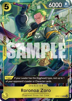 Roronoa Zoro OP07-113 P1 Promotion card