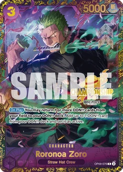 Roronoa Zoro OP09-076 P1 Promotion card