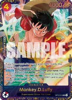 Monkey.D.Luffy OP12-015 P2 Promotion card