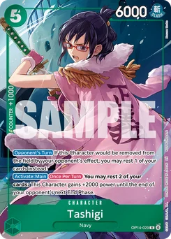 Tashigi OP14-029 P2 Promotion card