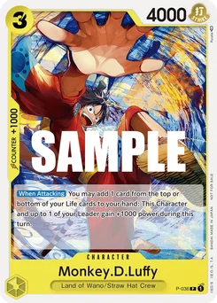 Monkey.D.Luffy P-036 Promotion card