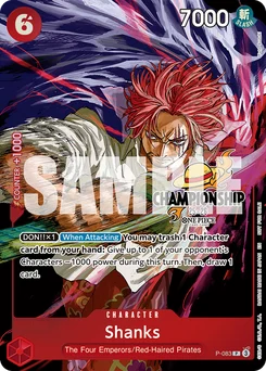 Shanks P-083 P2 Promotion card