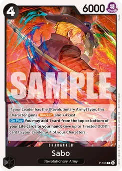 Sabo P-105 Promotion card