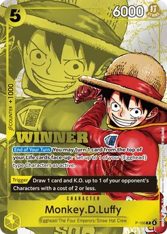 Monkey.D.Luffy P-106 P2 Promotion card