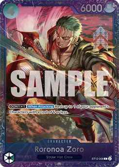 Roronoa Zoro ST12-008 P1 Promotion card