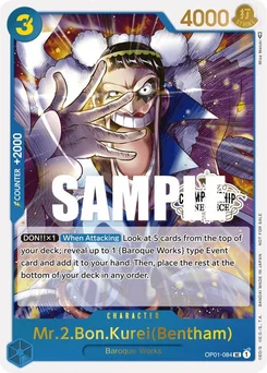 Mr.2.Bon.Kurei(Bentham) OP01-084 PR Promotion card