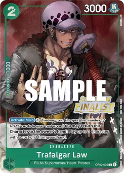 Trafalgar Law OP02-035 PR3 Promotion card