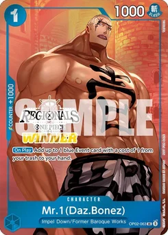 Mr.1(Daz.Bonez) OP02-063 PR1 Promotion card