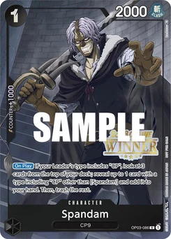 Spandam OP03-086 PR Promotion card