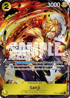Sanji OP03-102 PR5 Promotion card