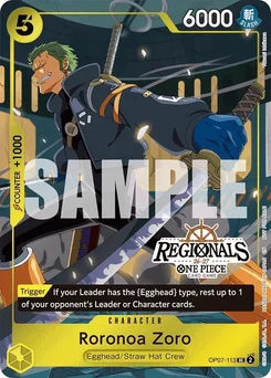 Roronoa Zoro OP07-113 PR2 Promotion card