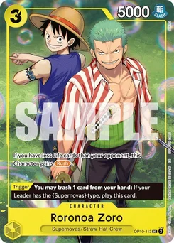 Roronoa Zoro OP10-113 PR1 Promotion card