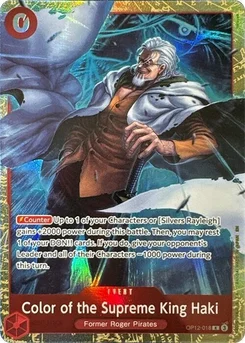 Color of the Supreme King Haki OP12-018 PR Promotion card