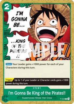 I'm Gonna Be King of the Pirates!! P-024 PR Promotion card